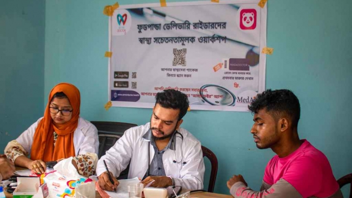 ডেলিভারি পার্টনারদের জন্য ফুডপ্যান্ডার বিনামূল্যে হেলথ ক্যাম্প